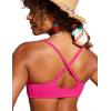 imageCRZ YOGA DDD Scoop Neck Bikini Tops for Women  Padded Adjustable Spaghetti Straps Bathing Swimsuit Sports BraGranita Pink