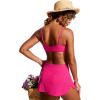 imageCRZ YOGA DDD Scoop Neck Bikini Tops for Women  Padded Adjustable Spaghetti Straps Bathing Swimsuit Sports BraGranita Pink