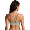 imageCRZ YOGA DDD Scoop Neck Bikini Tops for Women  Padded Adjustable Spaghetti Straps Bathing Swimsuit Sports BraGreen Palm Court