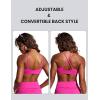imageCRZ YOGA DDD Scoop Neck Bikini Tops for Women  Padded Adjustable Spaghetti Straps Bathing Swimsuit Sports BraHibiscus Purple
