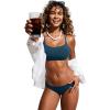 imageCRZ YOGA DDD Scoop Neck Bikini Tops for Women  Padded Adjustable Spaghetti Straps Bathing Swimsuit Sports BraInsignia Blue