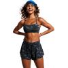 imageCRZ YOGA DDD Scoop Neck Bikini Tops for Women  Padded Adjustable Spaghetti Straps Bathing Swimsuit Sports BraJungle Camouflage Gray