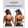 imageCRZ YOGA DDD Scoop Neck Bikini Tops for Women  Padded Adjustable Spaghetti Straps Bathing Swimsuit Sports BraJungle Camouflage Gray