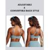 imageCRZ YOGA DDD Scoop Neck Bikini Tops for Women  Padded Adjustable Spaghetti Straps Bathing Swimsuit Sports BraLight Grayish Blue