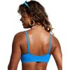 imageCRZ YOGA DDD Scoop Neck Bikini Tops for Women  Padded Adjustable Spaghetti Straps Bathing Swimsuit Sports BraMadagascar Blue