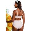 imageCRZ YOGA DDD Scoop Neck Bikini Tops for Women  Padded Adjustable Spaghetti Straps Bathing Swimsuit Sports BraMilky White Bone