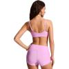 imageCRZ YOGA DDD Scoop Neck Bikini Tops for Women  Padded Adjustable Spaghetti Straps Bathing Swimsuit Sports BraVita Pink
