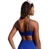 imageCRZ YOGA DDD Scoop Neck Bikini Tops for Women  Padded Adjustable Spaghetti Straps Bathing Swimsuit Sports BraWaves Blue