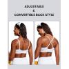 imageCRZ YOGA DDD Scoop Neck Bikini Tops for Women  Padded Adjustable Spaghetti Straps Bathing Swimsuit Sports BraWhite
