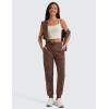 imageCRZ YOGA Lightweight Workout Joggers for Women 26285305  Outdoor Running Casual Pants with PocketsCoffee Brown