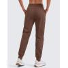 imageCRZ YOGA Lightweight Workout Joggers for Women 26285305  Outdoor Running Casual Pants with PocketsCoffee Brown