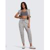 imageCRZ YOGA Lightweight Workout Joggers for Women 26285305  Outdoor Running Casual Pants with PocketsDark Chrome