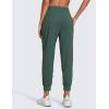 imageCRZ YOGA Lightweight Workout Joggers for Women 26285305  Outdoor Running Casual Pants with PocketsDark Forest Green
