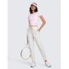 imageCRZ YOGA Lightweight Workout Joggers for Women 26285305  Outdoor Running Casual Pants with PocketsMilky White Bone