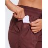 imageCRZ YOGA Lightweight Workout Joggers for Women 26285305  Outdoor Running Casual Pants with PocketsRed Merlot