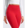 imageCRZ YOGA Matte Thermal Fleece Lined Leggings 28  Casual Lounge Workout Womens Yoga Full Length Pants Winter WarmAurora Red