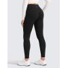 imageCRZ YOGA Matte Thermal Fleece Lined Leggings 28  Casual Lounge Workout Womens Yoga Full Length Pants Winter WarmBlack