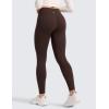 imageCRZ YOGA Matte Thermal Fleece Lined Leggings 28  Casual Lounge Workout Womens Yoga Full Length Pants Winter WarmHot Fudge Brown
