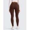 imageCRZ YOGA Matte Thermal Fleece Lined Leggings 28  Casual Lounge Workout Womens Yoga Full Length Pants Winter WarmLava Brown