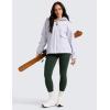 imageCRZ YOGA Matte Thermal Fleece Lined Leggings 28  Casual Lounge Workout Womens Yoga Full Length Pants Winter WarmLegend Green