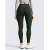 imageCRZ YOGA Matte Thermal Fleece Lined Leggings 28  Casual Lounge Workout Womens Yoga Full Length Pants Winter WarmLegend Green