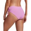 imageCRZ YOGA Mid Waisted Ruched Bikini Bottoms for Women  Full Coverage Bathing Swimsuit Adjustable Side Tie Swim BriefsVita Pink
