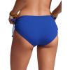 imageCRZ YOGA Mid Waisted Ruched Bikini Bottoms for Women  Full Coverage Bathing Swimsuit Adjustable Side Tie Swim BriefsWaves Blue