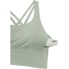 imageCRZ YOGA Naked Feeling Strappy Longline Sports Bras for Women  Medium Impact Criss Cross Yoga Padded Workout Crop TopGreen Palm Court