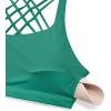 imageCRZ YOGA Naked Feeling Strappy Sports Bras for Women  Criss Cross Back Wireless Padded Cami Yoga Workout TopCascadia Green