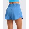 imageCRZ YOGA Ruffle Skirt Overlay Athletic Shorts for Women  High Waisted Flowy for Workout Running Tennis with Zip PocketParty Blue