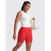 imageCRZ YOGA Secretsculpt Butterlift Biker Shorts 6 No Front Seam High Waist Womens Workout Gym Booty Scrunch ButtDeep Red