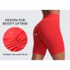 imageCRZ YOGA Secretsculpt Butterlift Biker Shorts 6 No Front Seam High Waist Womens Workout Gym Booty Scrunch ButtDeep Red
