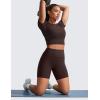 imageCRZ YOGA Secretsculpt Butterlift Biker Shorts 6 No Front Seam High Waist Womens Workout Gym Booty Scrunch ButtHot Fudge Brown