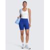imageCRZ YOGA Secretsculpt Butterlift Biker Shorts 6 No Front Seam High Waist Womens Workout Gym Booty Scrunch ButtWaves Blue