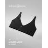 imageCRZ YOGA Softhold Double Lined Deep V Bralette  Womens Adjustable Straps Wireless Plunge TShirt Everyday Bra Comfy SmoothBlack