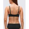imageCRZ YOGA Softhold Double Lined Deep V Bralette  Womens Adjustable Straps Wireless Plunge TShirt Everyday Bra Comfy SmoothBlack