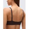 imageCRZ YOGA Softhold Double Lined Deep V Bralette  Womens Adjustable Straps Wireless Plunge TShirt Everyday Bra Comfy SmoothHot Fudge Brown