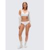 imageCRZ YOGA Softhold Double Lined Deep V Bralette  Womens Adjustable Straps Wireless Plunge TShirt Everyday Bra Comfy SmoothSnow White
