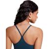 imageCRZ YOGA Spaghetti Straps Tankini Tops for Women  Padded Racerback Scoop Neck Bathing Suit Crop Swim TankInsignia Blue