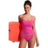 imageCRZ YOGA Spaghetti Straps Tankini Tops for Women  Padded Racerback Scoop Neck Bathing Suit Crop Swim TankRose Violet