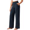 imageCRZ YOGA Butterlift Wide Leg Pants Pockets 293133  High Waisted Yoga Lounge Buttery Soft Comfy Casual WomensTrue Navy