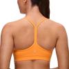 imageCRZ YOGA Butterluxe Y Back Sports Bras for Women  Padded Racerback Low Impact Spaghetti Thin Strap Workout Yoga TopTiger Orange