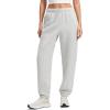 imageCRZ YOGA Cotton Fleece Lined Jogger Sweatpants Women 28  Casual Lounge Travel Pants with Pockets Winter WarmDove Grey Heather
