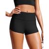imageCRZ YOGA High Waisted Dolphin Board Shorts for Women 25  Quick Dry Swim Beach Bathing Suit Bottoms with LinerBlack