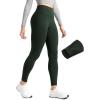imageCRZ YOGA Matte Thermal Fleece Lined Leggings 28  Casual Lounge Workout Womens Yoga Full Length Pants Winter WarmLegend Green