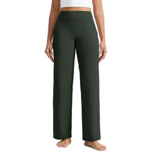 imageCRZ YOGA Butterlift Wide Leg Pants Pockets 293133  High Waisted Yoga Lounge Buttery Soft Comfy Casual WomensLegend Green
