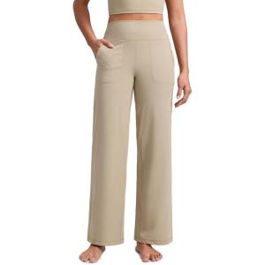 imageCRZ YOGA Butterlift Wide Leg Pants Pockets 293133  High Waisted Yoga Lounge Buttery Soft Comfy Casual WomensOak