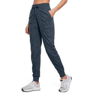 imageCRZ YOGA Lightweight Workout Joggers for Women 26285305  Outdoor Running Casual Pants with PocketsMelanite