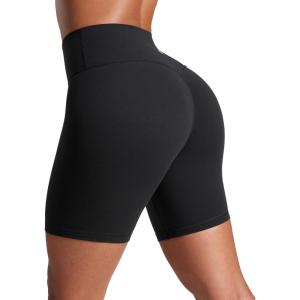 imageCRZ YOGA Secretsculpt Butterlift Biker Shorts 6 No Front Seam High Waist Womens Workout Gym Booty Scrunch ButtBlack