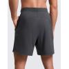 imageCRZ YOGA Mens Linerless Split Training Shorts 7  Lightweight Quick Dry Soft Workout Running Athletic Gym with PocketsGraphite Grey